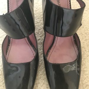 Patent leather sandals